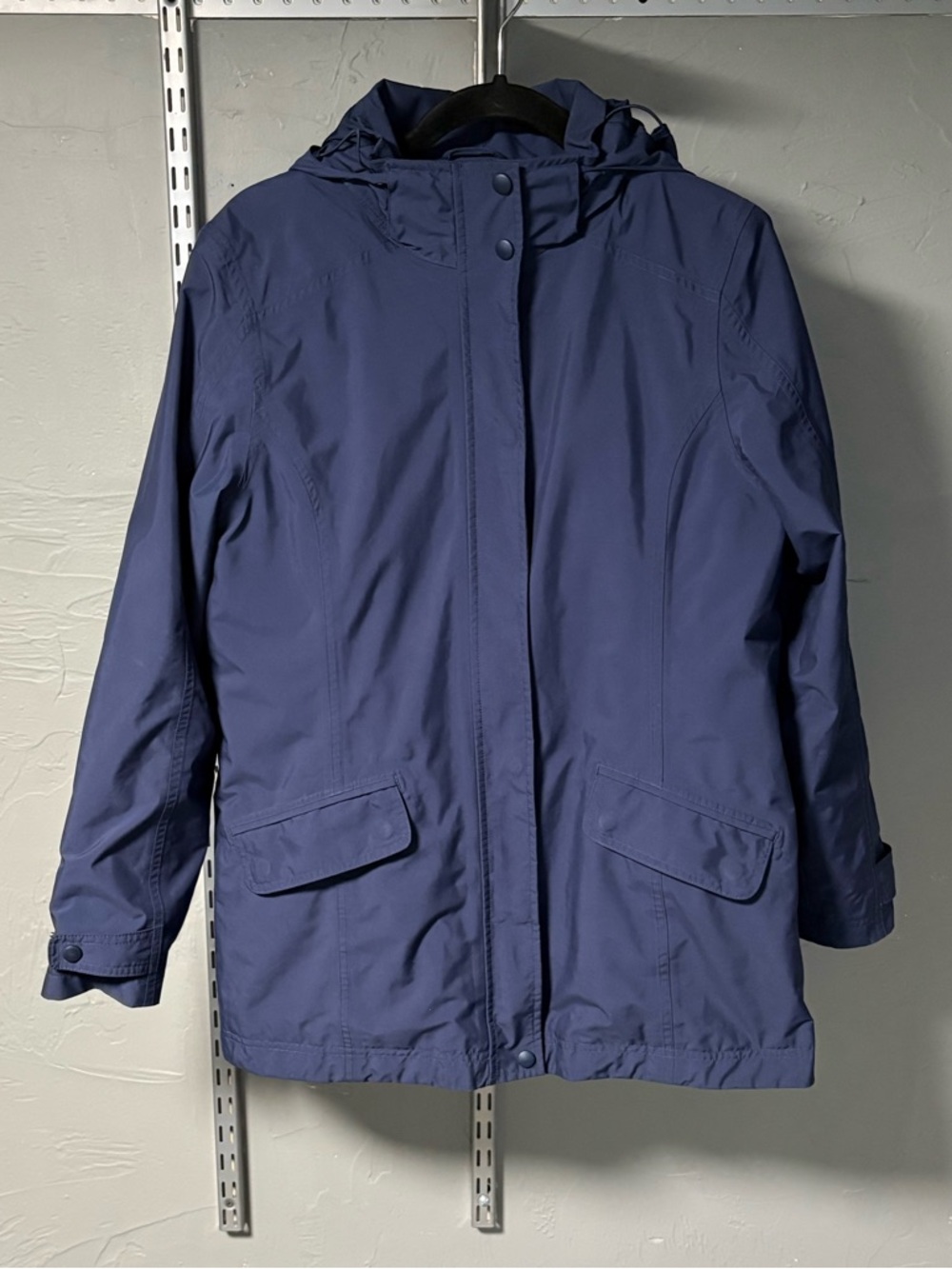 L.L. Bean Navy Hooded Utility Jacket - Picture 6 of 12